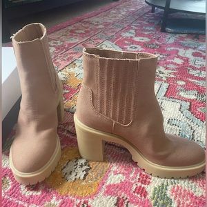 Dolce Vita Caster Boot in Cafe Canvas 8.5